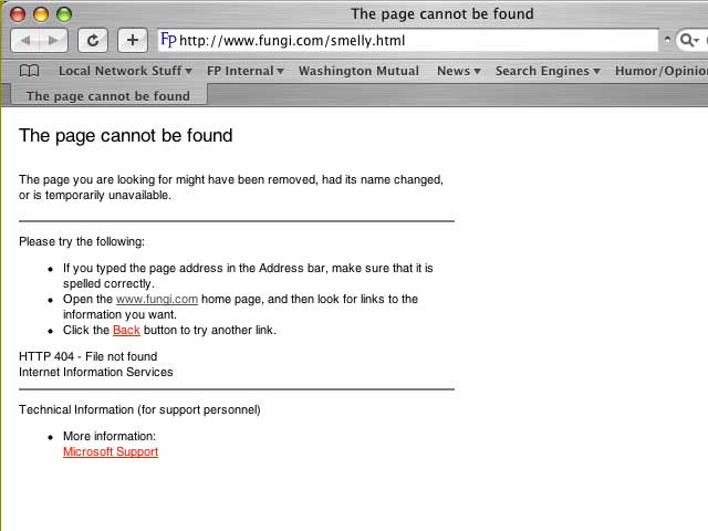 Example of a 404 page
